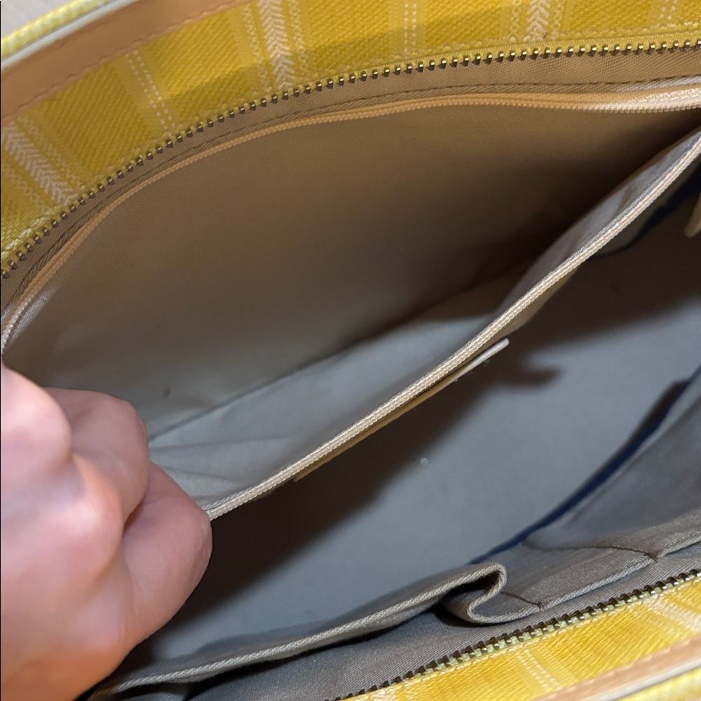 Coach legacy Yellow and Cream Striped Tote - Picture 10 of 13